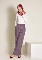 Tesettür giyim MÜRDÜM  DÜĞMELİ YÜKSEK BEL PANTOLON 7370