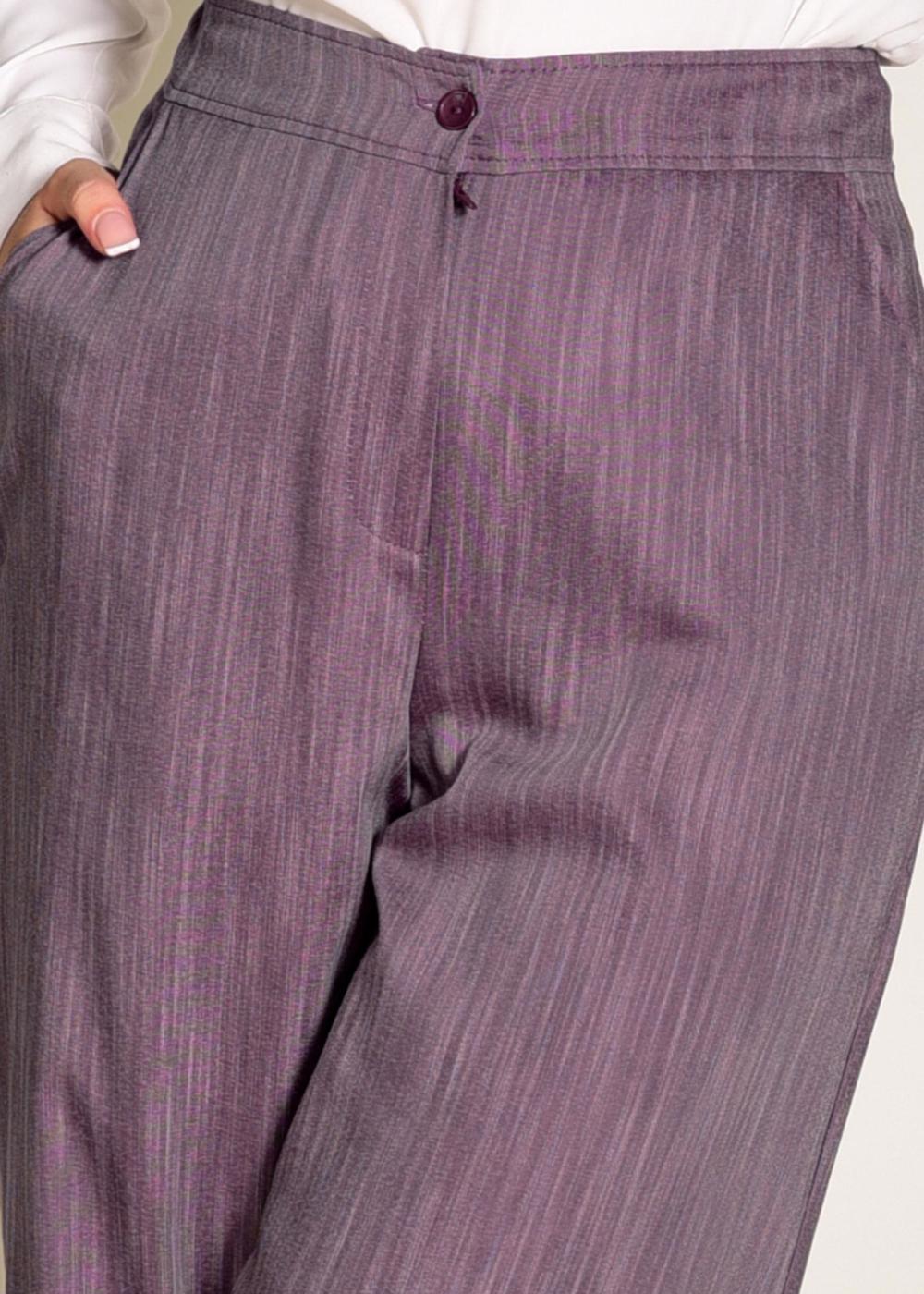 Tesettür giyim MÜRDÜM  DÜĞMELİ YÜKSEK BEL PANTOLON 7370