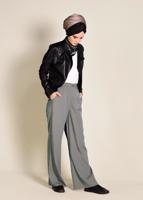 Tesettür giyim GRİ  DÜĞMELİ YÜKSEK BEL PANTOLON 7370