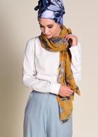 Tesettür giyim MAVİ  DÜĞMELİ YÜKSEK BEL PANTOLON 7370