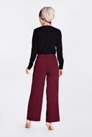 Tesettür giyim BORDO İNCİLİ BOL PAÇA PANTOLON 7372