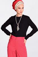 Tesettür giyim MERCAN İNCİLİ BOL PAÇA PANTOLON 7372