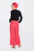 Tesettür giyim MERCAN İNCİLİ BOL PAÇA PANTOLON 7372