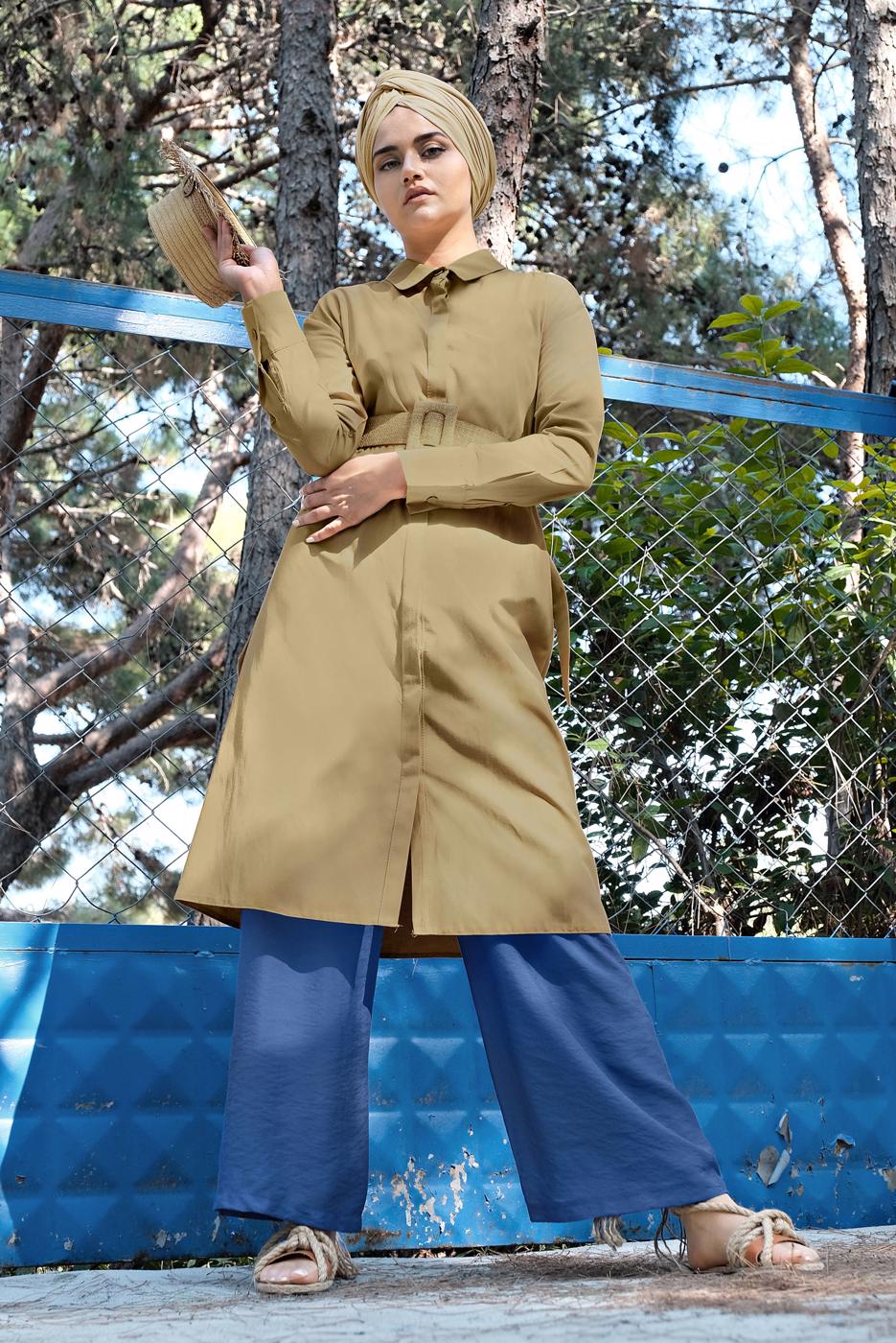 Hijab clothing NAVY BLUE T 9002 HZL-PANTOLON