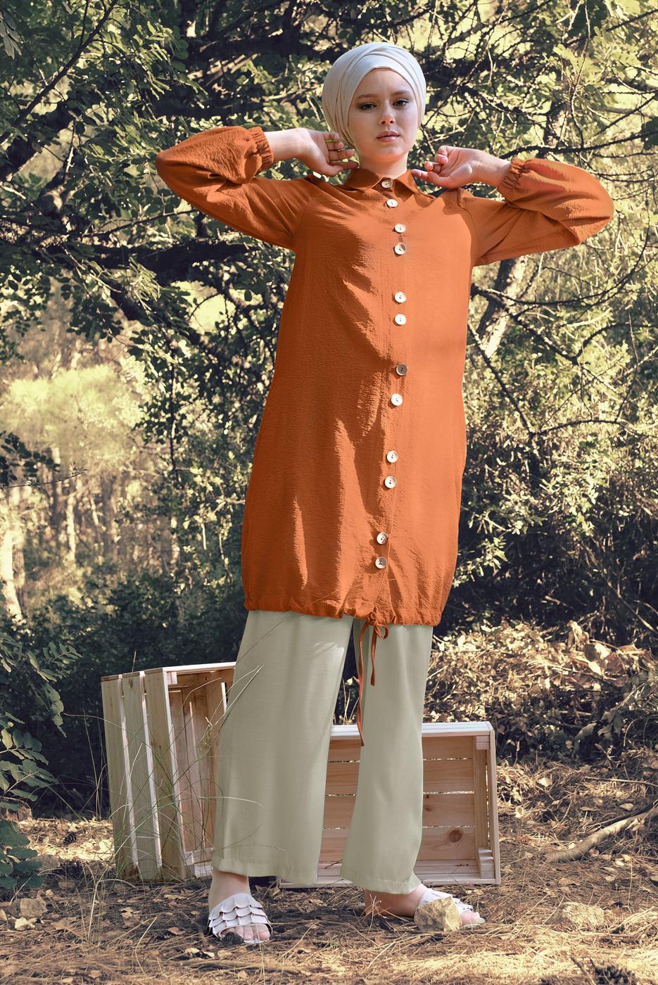 Hijab clothing BEIGE T 9002 HZL-PANTOLON