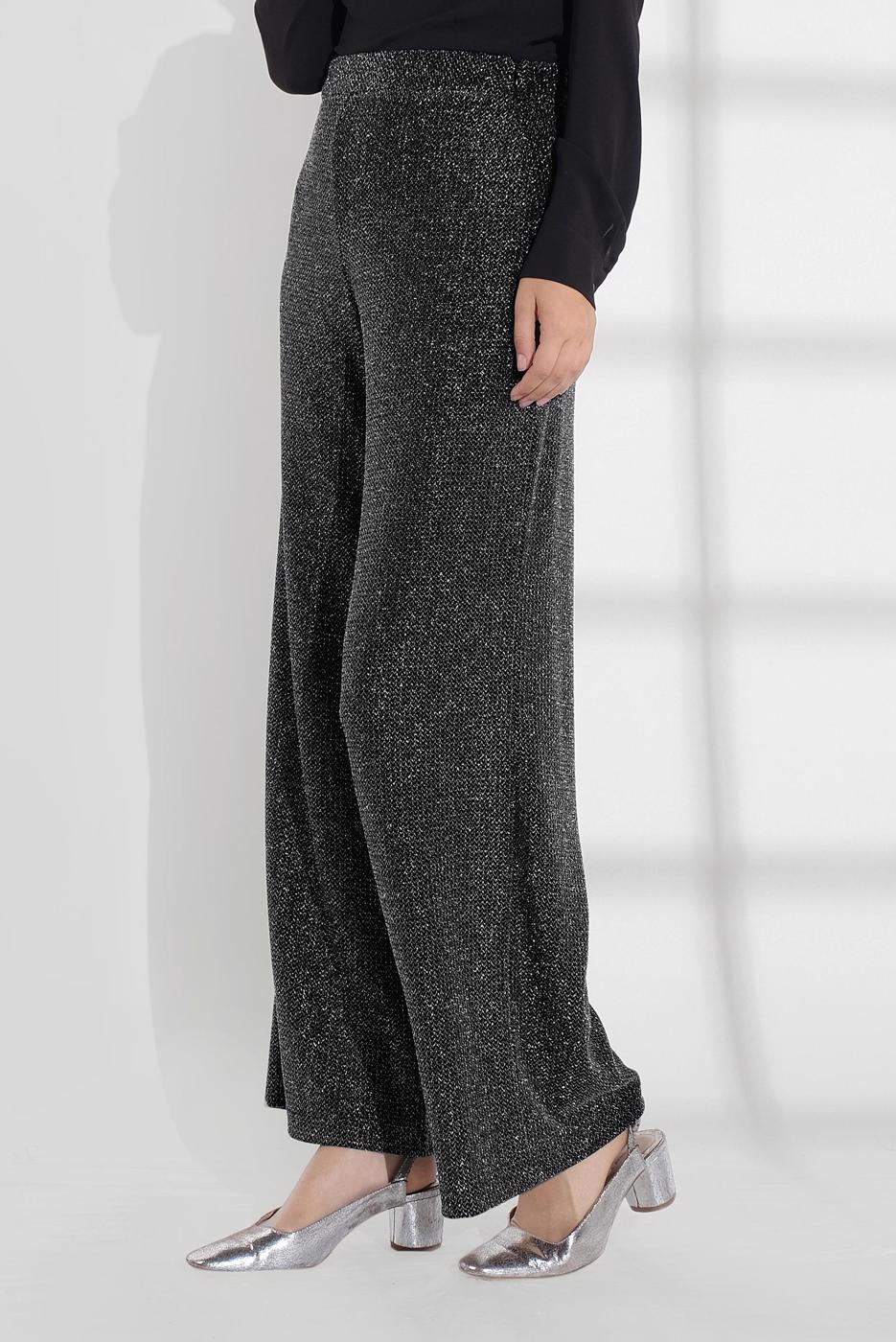 Tesettür giyim GRİ SİMLİ SALAŞ PANTOLON 9055 