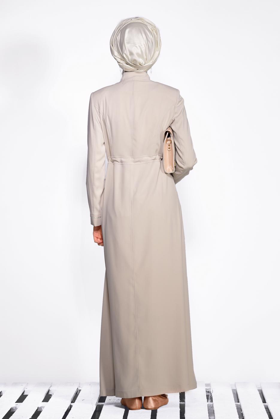 Vêtements hijab BEIGE T 1212 ALVİNA PARDESÜ 7868