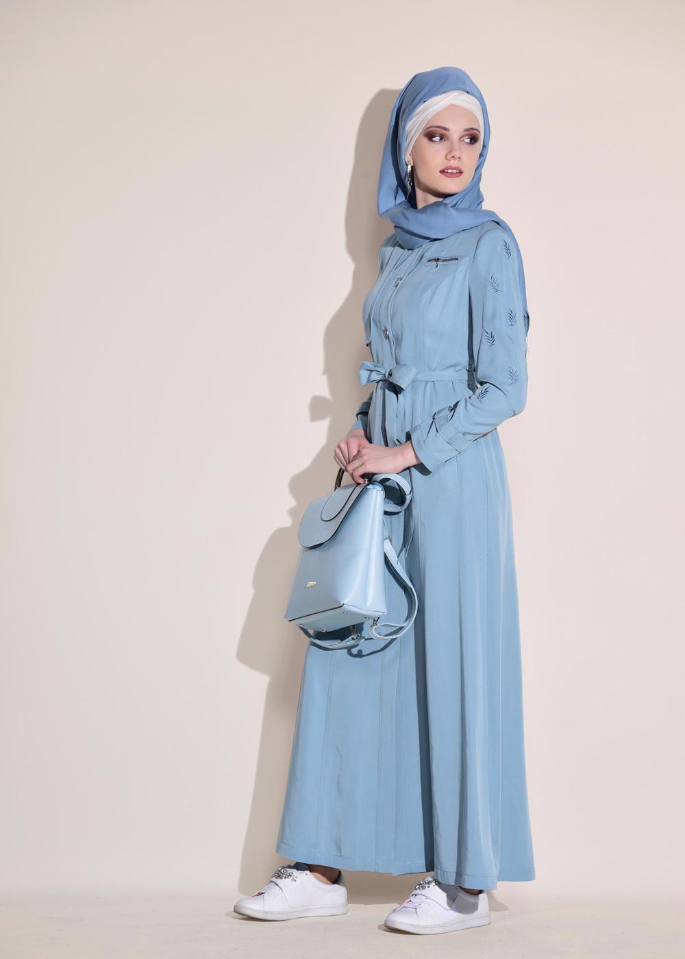 Vêtements hijab BLEU T 1228 ALVİNA NEW TANYA PARDESÜ