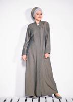 Tesettür giyim MAVİ GÜPÜR DETAYLI GİZLİ DÜĞMELİ PARDESÜ T 1247