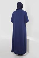 Vêtements hijab BLEU MARINE PARDESSUS BRODÉ BOUTONNÉ ALVINA T 1295