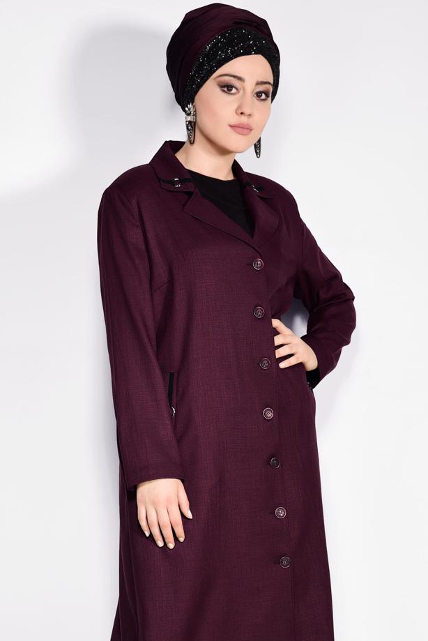 Vêtements hijab ROUGE BORDEAUX T 1296 Alvina Cunta 8251 Pardesü - TRENDTESETTÜR