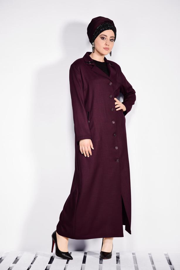 Vêtements hijab ROUGE BORDEAUX T 1296 Alvina Cunta 8251 Pardesü - TRENDTESETTÜR
