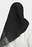 Hijab clothing BLACK T 9951 ALVİNA TÜL ŞERİTLİ ABİYE ŞAL