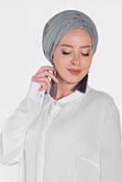 Vêtements hijab NOIR T 9951 ALVİNA TÜL ŞERİTLİ ABİYE ŞAL