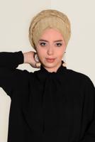 Hijab clothing GOLD T 9953 ALVİNA TÜYLÜ ABİYE ŞAL
