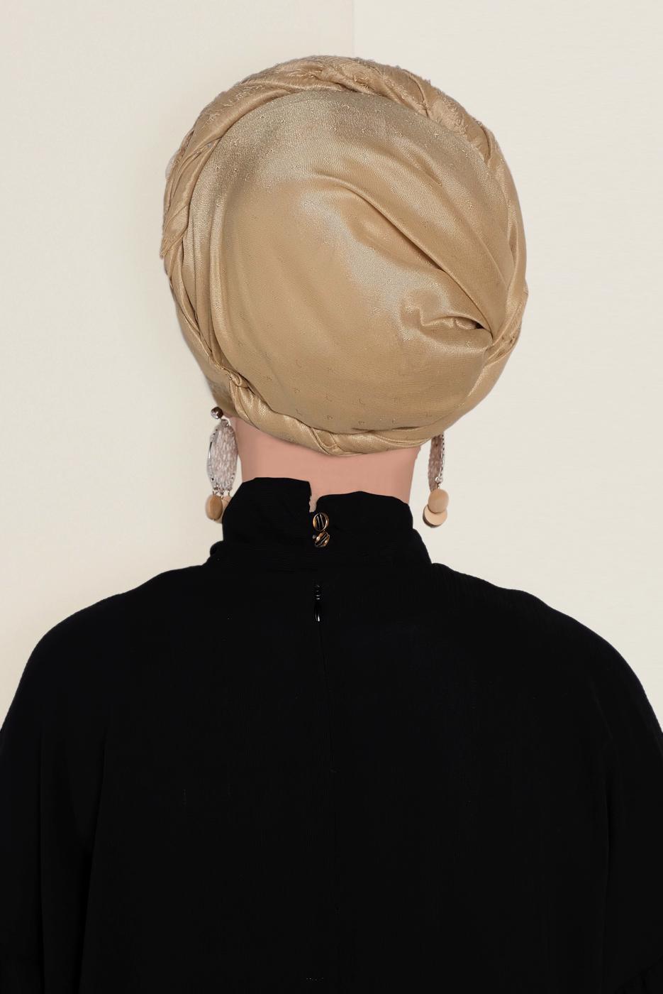 Hijab clothing GOLD T 9953 ALVİNA TÜYLÜ ABİYE ŞAL