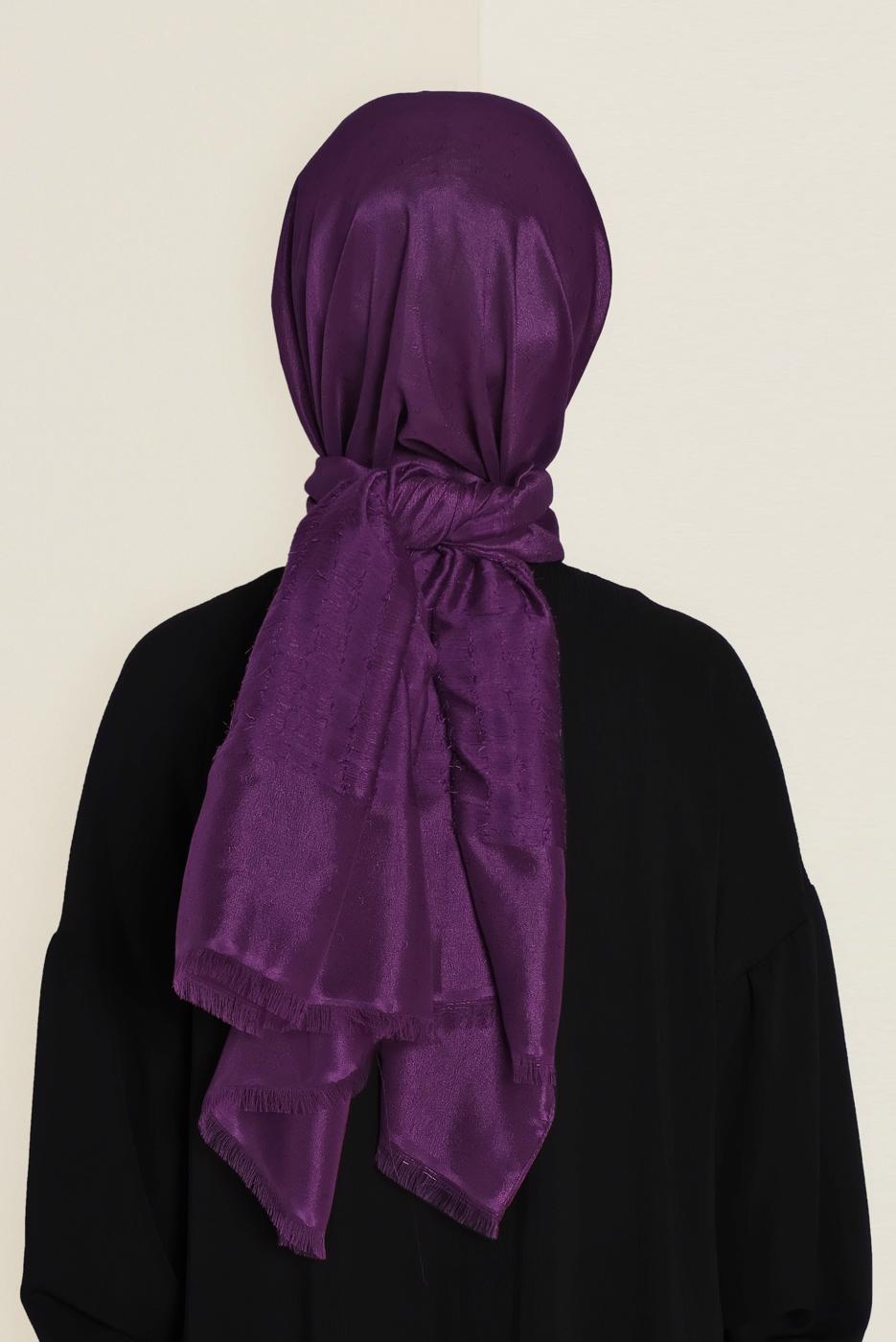 Tesettür giyim MOR T 9953 ALVİNA TÜYLÜ ABİYE ŞAL