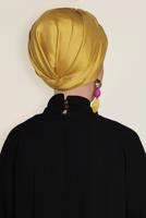 Tesettür giyim ALTIN ALVİNA LOGOLU İPEKSİ ŞAL 9957 