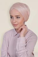 Tesettür giyim PUDRA ALVİNA LOGOLU İPEKSİ ŞAL 9957 