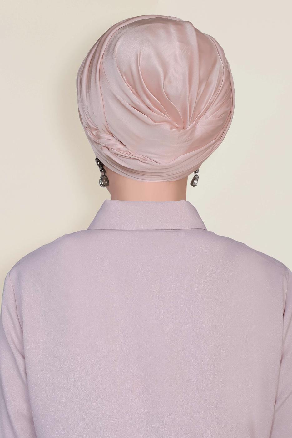 Tesettür giyim PUDRA ALVİNA LOGOLU İPEKSİ ŞAL 9957 