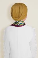 Tesettür giyim SARI T 9959 ALVİNA PARLAK PÜTÜRLÜ ABİYE ŞAL