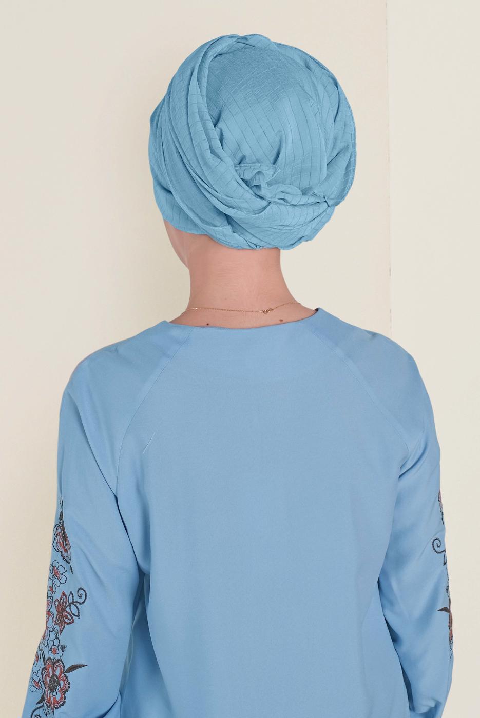 Hijab clothing BLUE ALVİNA SHAWL 9971