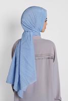 Tesettür giyim MAVİ ALVİNA AMORA ŞAL 9972