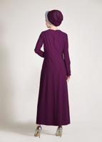 Tesettür giyim MÜRDÜM PELERİN GÖRÜNÜMLÜ 2&prime;Lİ ETEKLİ TAKIM 3419