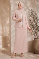 Hijab-Kleidung PULVER DREITEILIGES SOCKELLEISTEN-SET T 3458