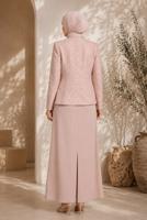 Hijab-Kleidung PULVER DREITEILIGES SOCKELLEISTEN-SET T 3458