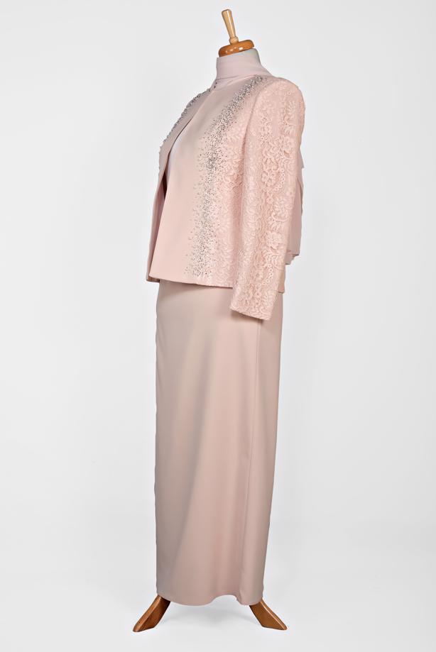 Hijab clothing POWDER T 3458E Alvina Zade 3′lü Etekli Takım - TRENDTESETTÜR