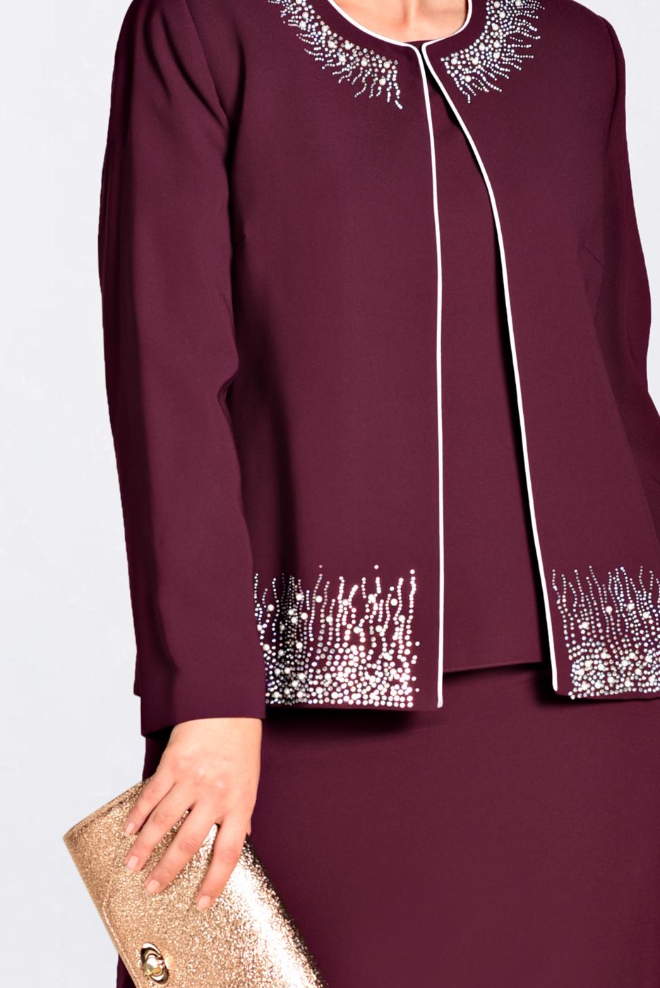 Vêtements hijab ROUGE BORDEAUX T 3466E Alvina Elvan 3731 3&prime;lü Etekli Tkm.