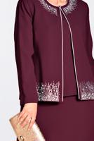 Vêtements hijab ROUGE BORDEAUX T 3466E Alvina Elvan 3731 3&prime;lü Etekli Tkm.