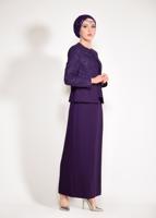 Tesettür giyim MOR TAŞLI 3′LÜ ETEKLİ TAKIM 3470