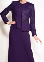 Tesettür giyim MOR TAŞLI 3&prime;LÜ ETEKLİ TAKIM 3470