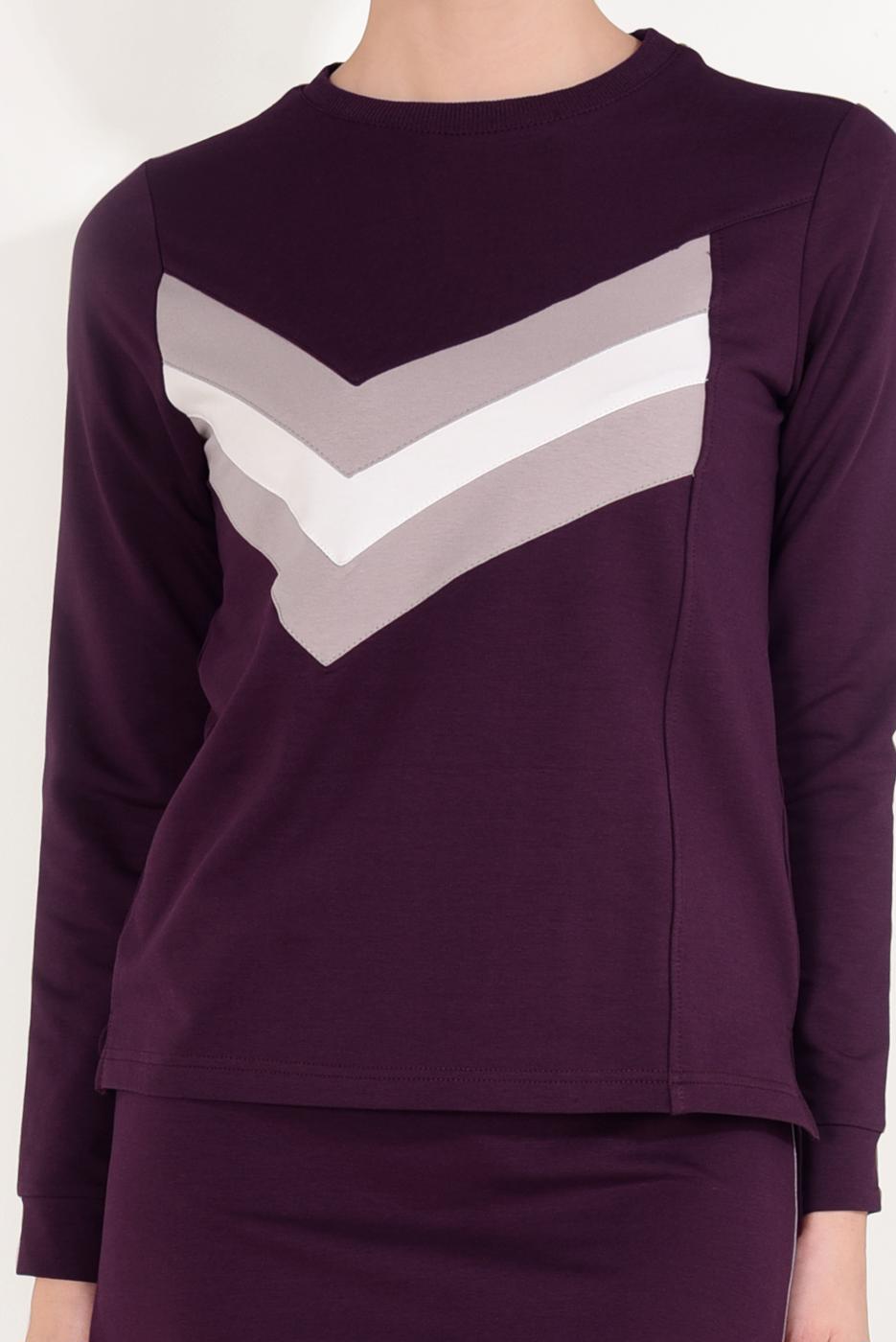 Tesettür giyim MÜRDÜM BASKILI ETEKLİ EŞOFMAN TAKIMI T 8638