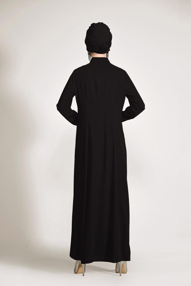Hijab clothing BLACK T 3423 Alvina Aslı 5929 2′li Elbiseli Takım - TRENDTESETTÜR