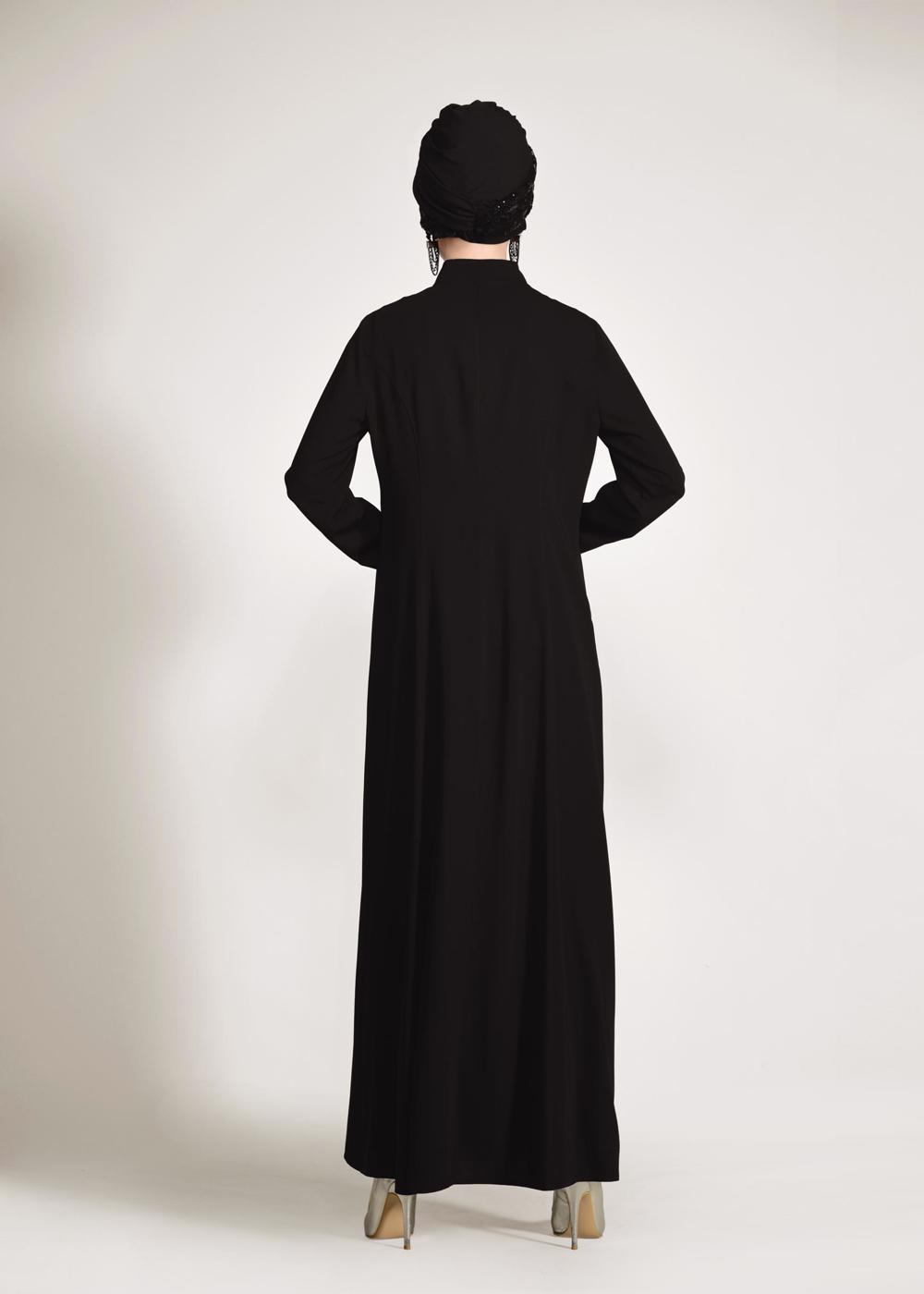 Vêtements hijab NOIR T 3423 Alvina Aslı 5929 2′li Elbiseli Takım