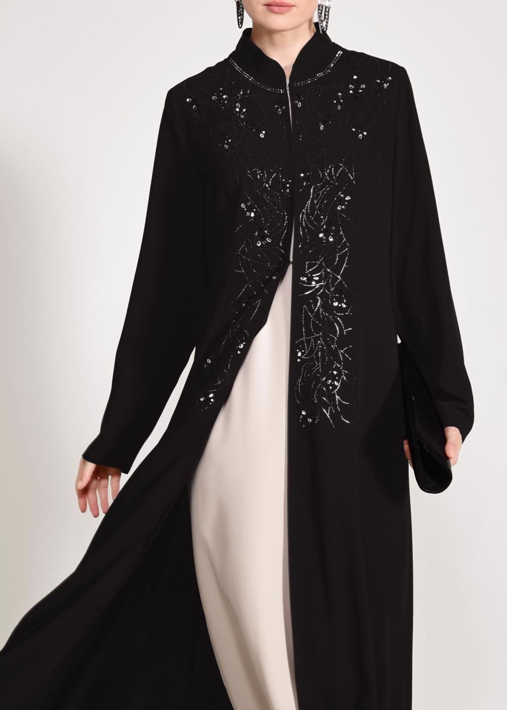 Vêtements hijab NOIR T 3423 Alvina Aslı 5929 2′li Elbiseli Takım