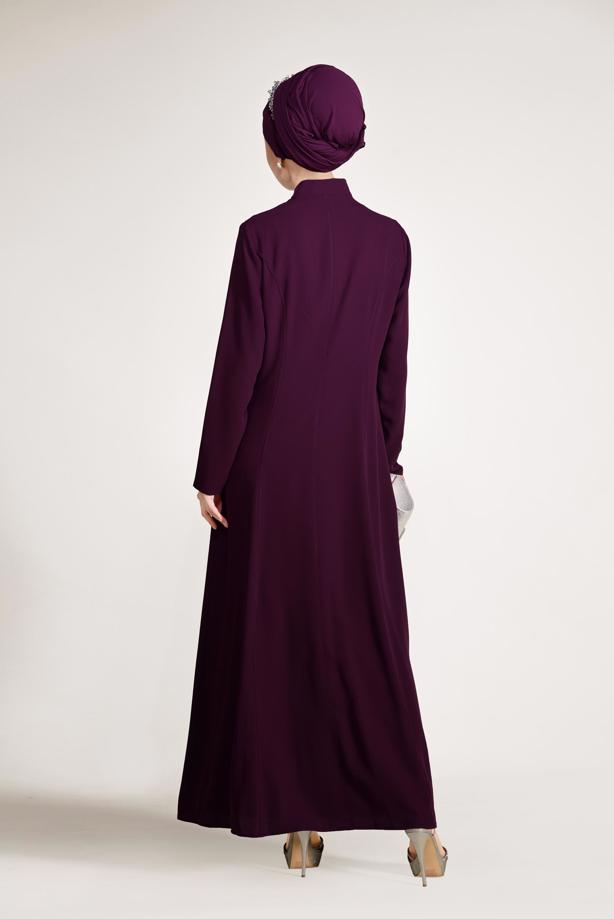 Vêtements hijab POURPRE T 3423 Alvina Aslı 5929 2′li Elbiseli Takım - TRENDTESETTÜR