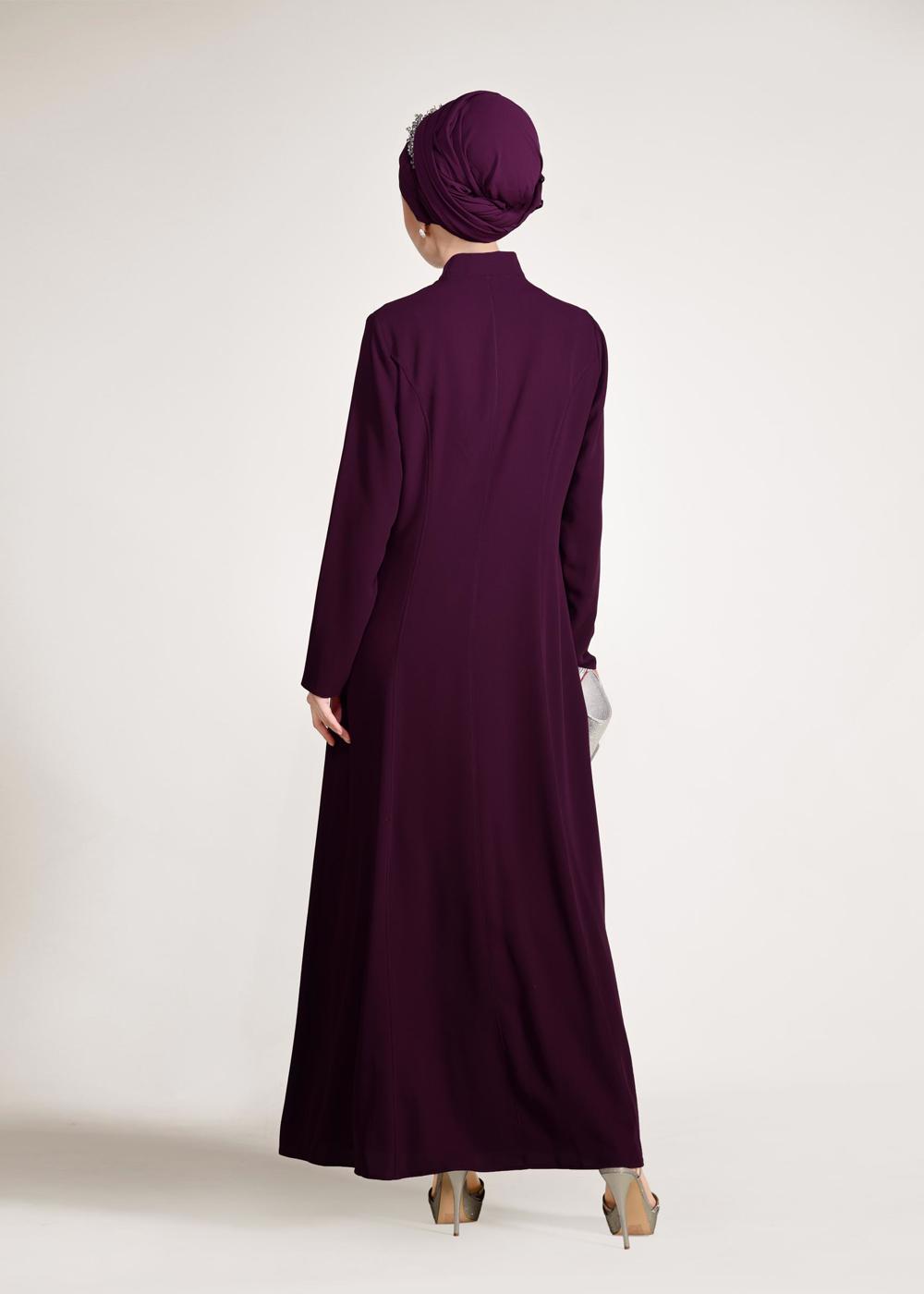 Vêtements hijab POURPRE T 3423 Alvina Aslı 5929 2′li Elbiseli Takım