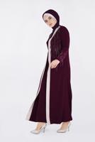 Vêtements hijab ROUGE BORDEAUX T 3439 Alvina New Loren 2′li Elbiseli Takım