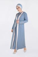 Vêtements hijab BLEU T 3439 Alvina New Loren 2′li Elbiseli Takım