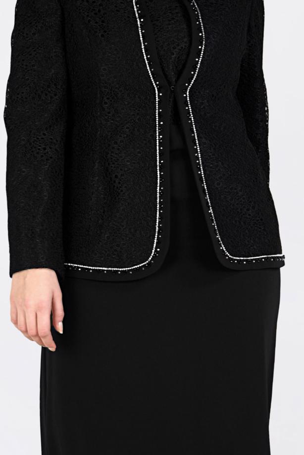 Vêtements hijab NOIR T 3463 Alvina Virona 2′li Elbiseli Takım - TRENDTESETTÜR