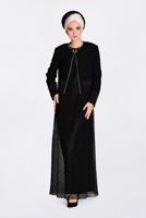 Vêtements hijab NOIR Robe de Costume T 3476