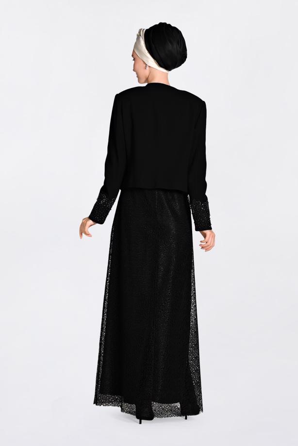 Vêtements hijab NOIR Robe de Costume T 3476 - TRENDTESETTÜR