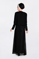 Vêtements hijab NOIR Robe de Costume T 3476