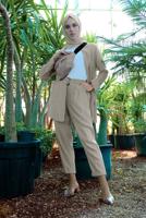 Tesettür giyim BEJ RAHAT KESİM MEVSİMLİK TAKIM 96091