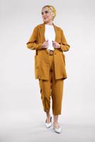 Tesettür giyim TURUNCU RAHAT KESİM MEVSİMLİK TAKIM 96091