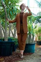 Tesettür giyim TABA RAHAT KESİM MEVSİMLİK TAKIM 96091